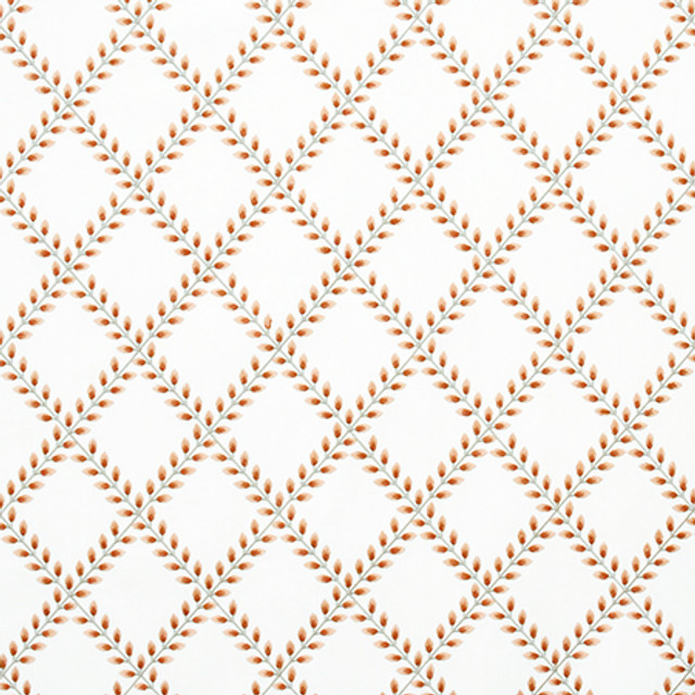 Diamond Petals Coral by Carole Designer Fabric Wellington Base: 100% Polyester. Embr: 100% Viscose INDIA 51,000 Wyzenbeek Double Rubs 6" V, 5 3/8" H HD 55" - Swanky Fabrics -