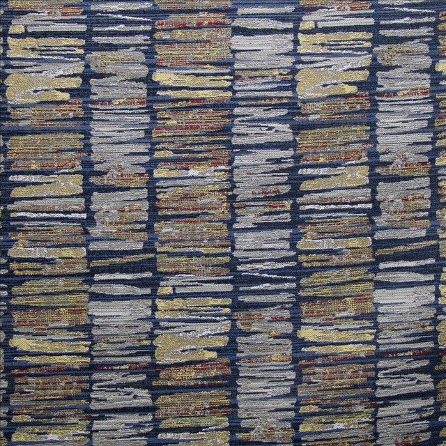 Gravata Atlantic  by Kasmir Designer Fabric 1477 100% Polyester  INDIA  </p><p>Repeat: Horizontal: 14 inches and Vertical: 24 4/8 inches 55  - Swanky Fabrics -