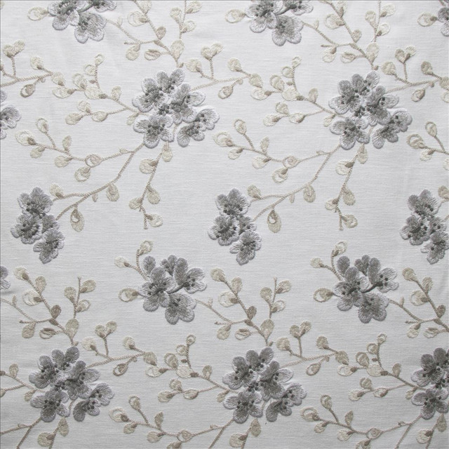 Lucani Blanco  by Kasmir Designer Fabric 1476 52% Cotton 48% Polyester  INDIA  </p><p>Repeat: Horizontal: 26 3/8 inches and Vertical: 9 2/8 inches 53  - Swanky Fabrics -