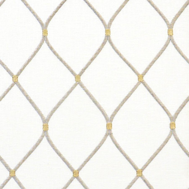 Cleat # 242 Platinum by Maxwell Designer Fabric Color Theory-Vol.Vi Alabaster 52% COTTON/25% RAYON/18% POLYESTER/5% LINEN INDIA V-6"H-3.75" 54"EMB.52" - Swanky Fabrics -