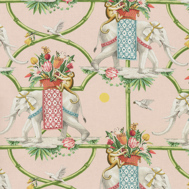 Before The Raj Petal 150151 by Harrison Howard Designer Fabric 100% cotton Peru 20000 Horizontal: 13.5 and Vertical: 12.63 54/55 - Swanky Fabrics -