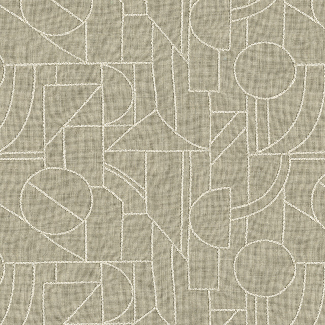 Building Blocks Emb Linen 411880 by PKL Studio Designer Fabric Base 52% Cotton, 48% Polyester Emb 85% Cotton, 15% Rayon India 51000 Horizontal: 13.5 and Vertical: 9.25 55 - Swanky Fabrics -