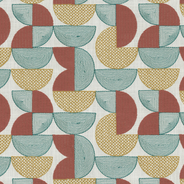 Sector Emb Mosaic 411960 by PKL Studio Designer Fabric Base 52% Cotton, 48% Polyester Emb 64% Cotton, 36% Rayon India 6000 Horizontal: 9 and Vertical: 6.1 54 - Swanky Fabrics -
