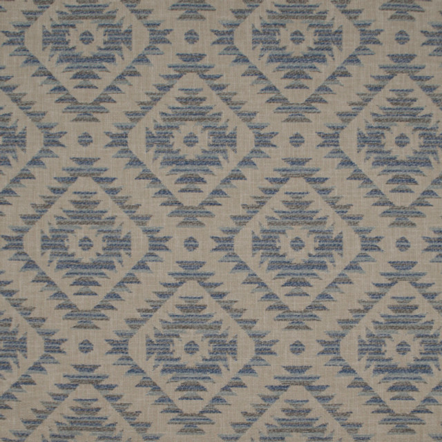 Aztec Geneva - Sky by Europatex Designer Fabric Aztec 65% Polyester, 35% Cotton China See Sample Horizontal: N/A and Vertical: N/A 54.00 inches  - Swanky Fabrics -