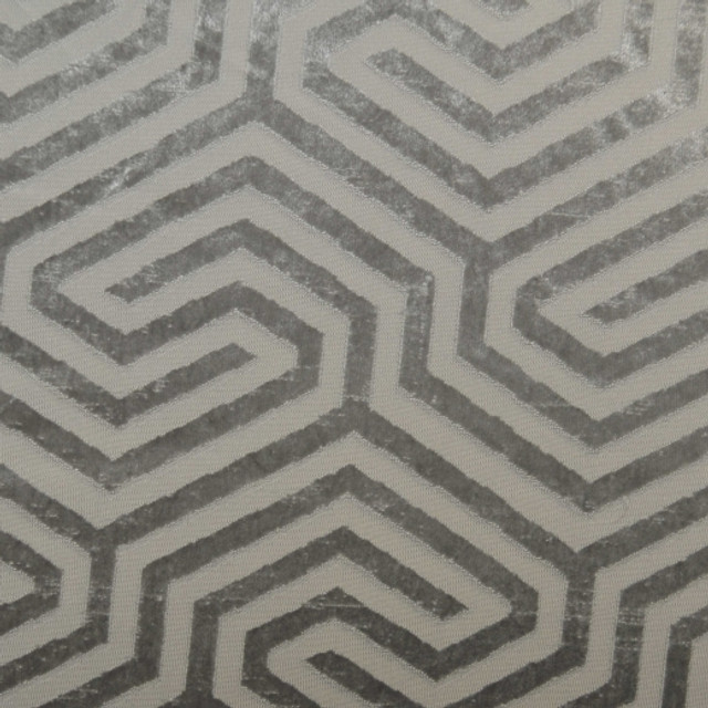 Baroque - B - Silver by Europatex Designer Fabric Baroque 100% Polyester China See Sample Horizontal: N/A and Vertical: N/A 114.00 inches  - Swanky Fabrics -
