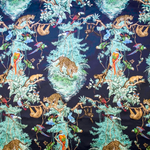 Habitat - Navy by Europatex Designer Fabric Habitat 100% Cotton China See Sample Horizontal: N/A and Vertical: N/A 57.00 inches  - Swanky Fabrics -