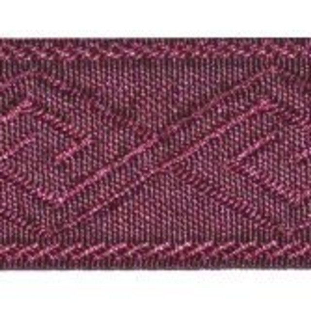 7125-PLUM by Europatex Designer Fabric Necessities 100% Polyester China See Sample Horizontal: N/A and Vertical: N/A 1.50 inches  - Swanky Fabrics -