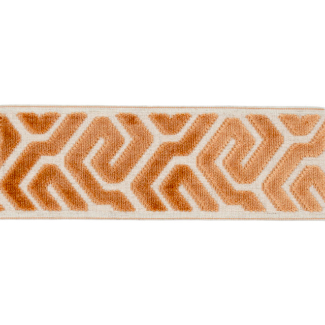 Agos - Terracotta by Europatex Designer Fabric Agos 100% Polyester China See Sample Horizontal: N/A and Vertical: N/A 3.50 inches  - Swanky Fabrics -