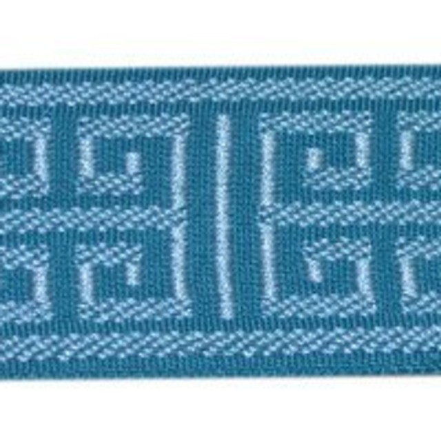 Corinth - Aqua by Europatex Designer Fabric Tapes Decor 100% Polyester China See Sample Horizontal: N/A and Vertical: N/A 2.00 inches  - Swanky Fabrics -