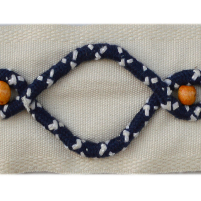 Friendly - Navy by Europatex Designer Fabric Yarn Palette 50% Viscose/ 50% Cotton China See Sample Horizontal: N/A and Vertical: N/A 2.00 inches  - Swanky Fabrics -