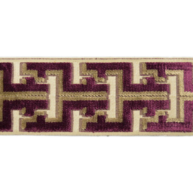 Oslo - Currant by Europatex Designer Fabric Oslo 58% Rayon / 31% Polyester / 11% Linen China See Sample Horizontal: N/A and Vertical: N/A 3.50 inches  - Swanky Fabrics -