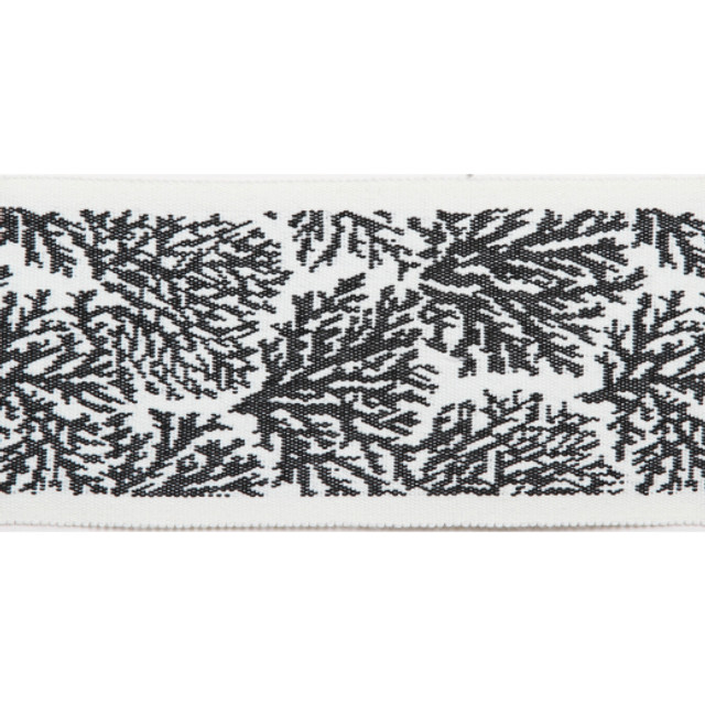 Pergola - Coral Tape - Black by Europatex Designer Fabric Pergola 100% Solution Dyed Acrylic China See Sample Horizontal: N/A and Vertical: N/A 3.25 inches  - Swanky Fabrics -