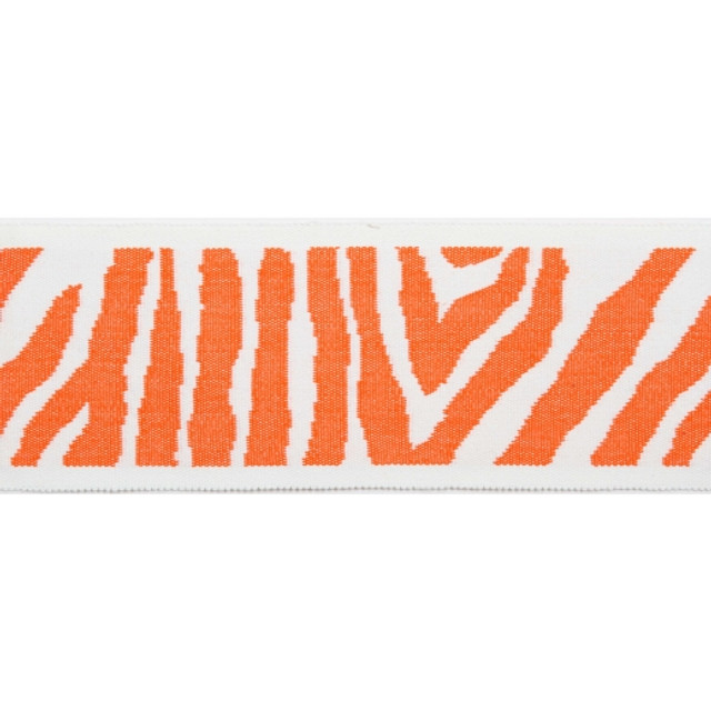 Pergola - Zebra Tape - Coral by Europatex Designer Fabric Pergola 100% Solution Dyed Acrylic China See Sample Horizontal: N/A and Vertical: N/A 3.25 inches  - Swanky Fabrics -