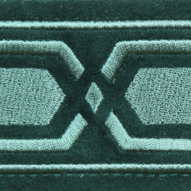Roman Key Hunter by Europatex Designer Fabric Roman Key  China See Sample Horizontal: N/A and Vertical: N/A 2.00 inches  - Swanky Fabrics -
