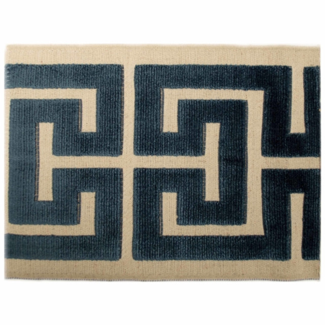 Skyrise - Marine by Europatex Designer Fabric Skyrise 58% Rayon / 31% Polyester / 11% Linen China See Sample Horizontal: N/A and Vertical: N/A 7.00 inches  - Swanky Fabrics -
