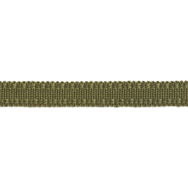Versailles 9/16" Raised Edge Gimp - Olive by Europatex Designer Fabric Versailles 100% Rayon China See Sample Horizontal: N/A and Vertical: N/A 0.56 inches  - Swanky Fabrics -