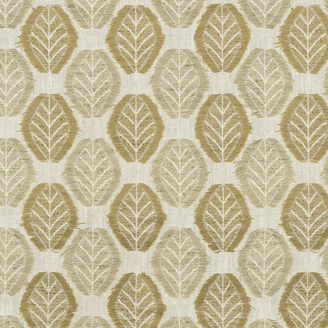 Fringe Leaf Wheat 470833 by PKL Studio Designer Fabric - 43% cotton, 57% polyester India 30000 Horizontal: 3.38 and Vertical: 3.75 55 - Swanky Fabrics -