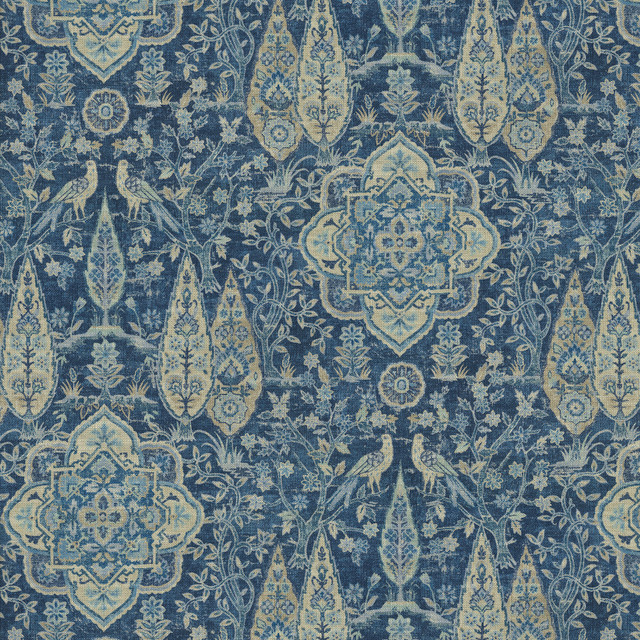 Wanderer Copen 470562 by PKL Studio Designer Fabric - 75% cotton, 25 linen Pakistan 15000 Horizontal: 13.5 and Vertical: 25.25 54 - Swanky Fabrics -