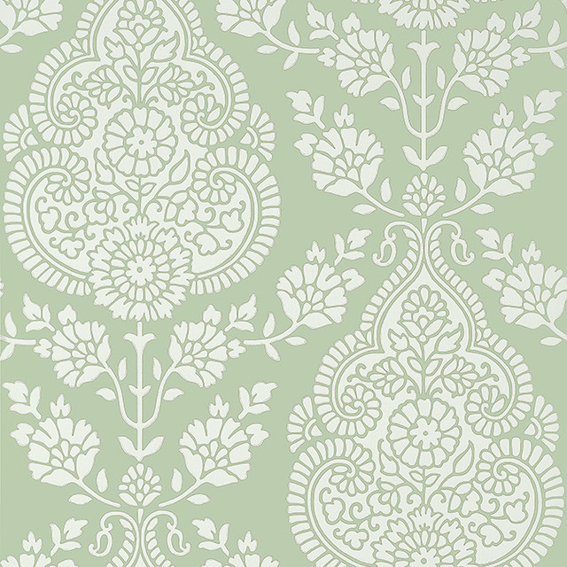 Balmuccia Damask Soft Green AT57867 by Anna French Wallpaper Anna French Wallpaper Balmuccia Damask Soft Green AT57867Wallpaper Bristol Non Woven Wallpaper UNITED KINGDOM </p><p>Repeat: V: 21 20.5 - Fabric Carolina -