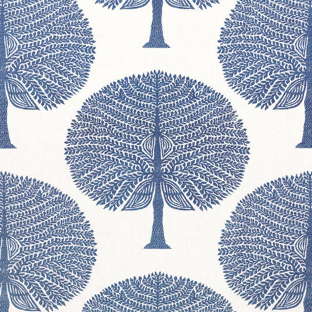 Mulberry Tree Navy F910603 by Thibaut Fabric Thibaut Fabric Mulberry Tree Navy F910603Fabric Ceylon Fabric 55% Linen, 45% Cotton INDIA </p><p>Repeat: V: 17.25 54 - Fabric Carolina -