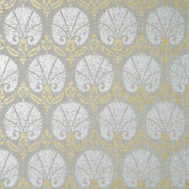 Turkish Damask Metallic Gold and Silver T72610 by Thibaut Wallpaper Thibaut Wallpaper Turkish Damask Metallic Gold and Silver T72610Wallpaper Chestnut Hill Paperweave KOREA </p><p>Repeat: V: 18 36 - Fabric Carolina -