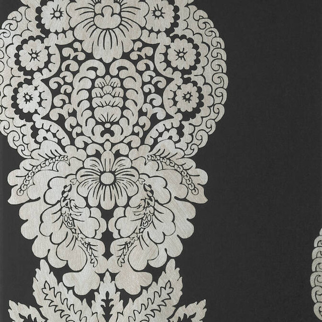 Rowan Damask Metallic Silver on Black T89132 by Thibaut Wallpaper Thibaut Wallpaper Rowan Damask Metallic Silver on Black T89132Wallpaper Damask Resource 4 Non Woven Wallpaper UNITED KINGDOM </p><p>Repeat: V: 25 20.5 - Fabric Carolina - Rowan Damask Metallic Silver on Black T89132 by Thibaut Wallpaper Thibaut Wallpaper Rowan Damask Metallic Silver on Black T89132Wallpaper Damask Resource 4 Non Woven Wallpaper UNITED KINGDOM </p><p>Repeat: V: 25 20.5 - Fabric Carolina -