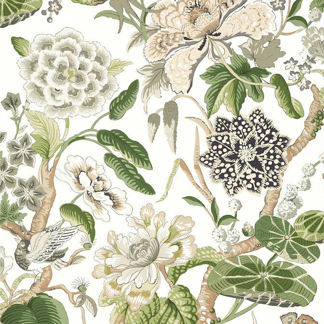 Hill Garden White and Green T13656 by Thibaut Wallpaper Thibaut Wallpaper Hill Garden White and Green T13656Wallpaper Grand Palace Non Woven Wallpaper UNITED STATES </p><p>Repeat: V: 36 27 - Fabric Carolina -