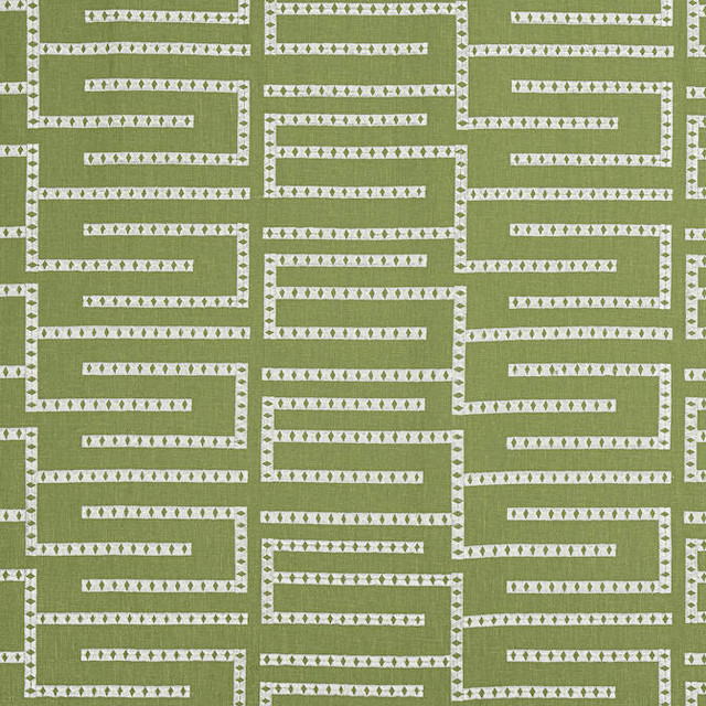 Architect Embroidery Sage W713630 by Thibaut Fabric Thibaut Fabric Architect Embroidery Sage W713630Fabric Grand Palace Fabric Book 90% Linen, 10% Viscose INDIA </p><p>Repeat: V: 5.75 53 - Fabric Carolina -