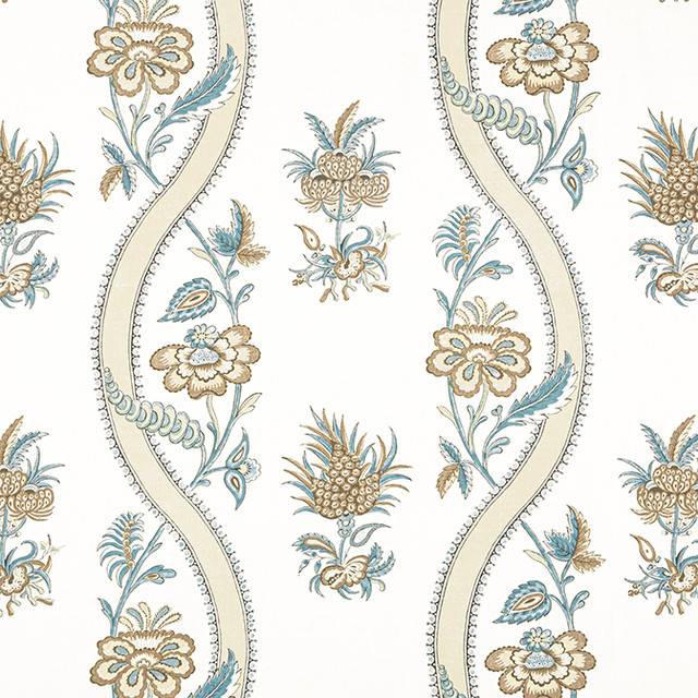 Ribbon Floral Beige and Spa Blue F936425 by Thibaut Fabric Thibaut Fabric Ribbon Floral Beige and Spa Blue F936425Fabric Indienne Fabric Book 100% Cotton UNITED STATES </p><p>Repeat: V: 24 53.5 - Fabric Carolina - Ribbon Floral Beige and Spa Blue F936425 by Thibaut Fabric Thibaut Fabric Ribbon Floral Beige and Spa Blue F936425Fabric Indienne Fabric Book 100% Cotton UNITED STATES </p><p>Repeat: V: 24 53.5 - Fabric Carolina -