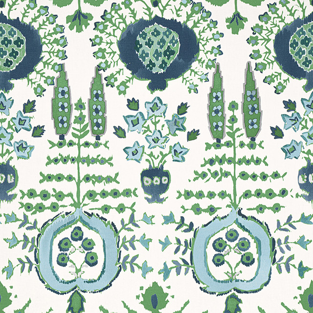 Mendoza Suzani Blue and Green on White F916240 by Thibaut Fabric Thibaut Fabric Mendoza Suzani Blue and Green on White F916240Fabric Kismet Fabric Book 52% Cotton, 48% Linen ITALY </p><p>Repeat: V: 34 54 - Fabric Carolina - Mendoza Suzani Blue and Green on White F916240 by Thibaut Fabric Thibaut Fabric Mendoza Suzani Blue and Green on White F916240Fabric Kismet Fabric Book 52% Cotton, 48% Linen ITALY </p><p>Repeat: V: 34 54 - Fabric Carolina -