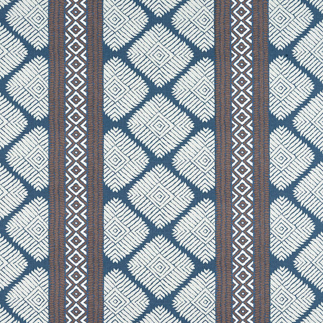 Austin Brown and Navy F913252 by Thibaut Fabric Thibaut Fabric Austin Brown and Navy F913252Fabric Mesa Fabric Book 100% Linen ITALY </p><p>Repeat: V: - 54 - Fabric Carolina -