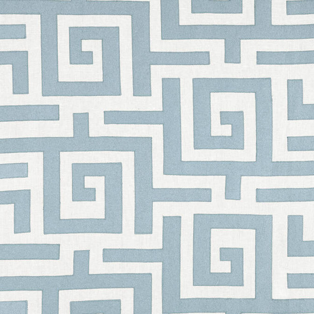 Tulum Applique Spa Blue W713222 by Thibaut Fabric Thibaut Fabric Tulum Applique Spa Blue W713222Fabric Mesa Fabric Book 61% Linen, 38% Wool, 1% Viscose INDIA </p><p>Repeat: V: - 52 - Fabric Carolina - Tulum Applique Spa Blue W713222 by Thibaut Fabric Thibaut Fabric Tulum Applique Spa Blue W713222Fabric Mesa Fabric Book 61% Linen, 38% Wool, 1% Viscose INDIA </p><p>Repeat: V: - 52 - Fabric Carolina -