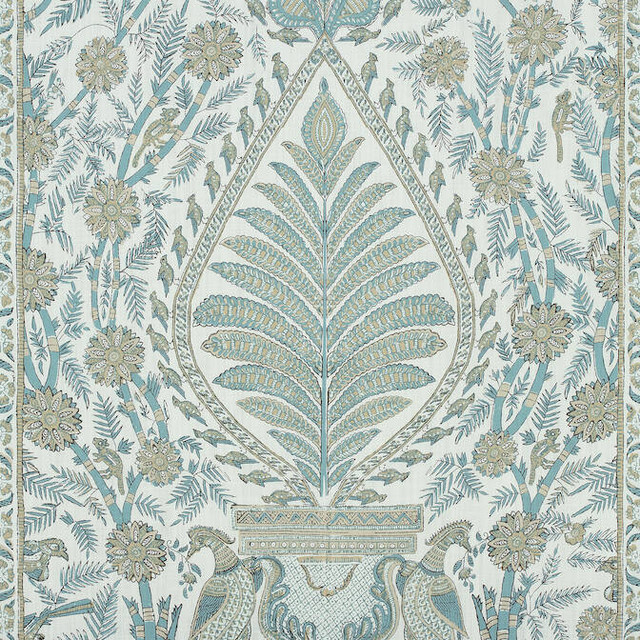 Palampore Robin's Egg AF78723 by Anna French Fabric Anna French Fabric Palampore Robin's Egg AF78723Fabric Palampore Fabric Book 90% Cotton, 10% Linen U.S.A. </p><p>Repeat: V: 36 54 - Fabric Carolina - Palampore Robin's Egg AF78723 by Anna French Fabric Anna French Fabric Palampore Robin's Egg AF78723Fabric Palampore Fabric Book 90% Cotton, 10% Linen U.S.A. </p><p>Repeat: V: 36 54 - Fabric Carolina -