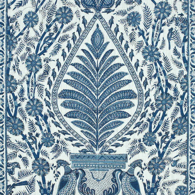 Palampore Blue and White AF78725 by Anna French Fabric Anna French Fabric Palampore Blue and White AF78725Fabric Palampore Fabric Book 90% Cotton, 10% Linen U.S.A. </p><p>Repeat: V: 36 54 - Fabric Carolina - Palampore Blue and White AF78725 by Anna French Fabric Anna French Fabric Palampore Blue and White AF78725Fabric Palampore Fabric Book 90% Cotton, 10% Linen U.S.A. </p><p>Repeat: V: 36 54 - Fabric Carolina -