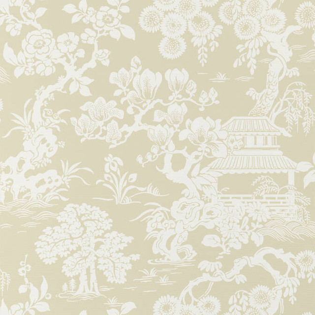 Japanese Garden Beige T13300 by Thibaut Wallpaper Thibaut Wallpaper Japanese Garden Beige T13300Wallpaper Pavilion Non-Woven Vinyl Wallpaper UNITED STATES </p><p>Repeat: V: 27 27 - Fabric Carolina -