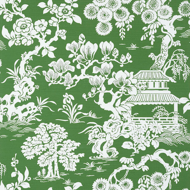 Japanese Garden Emerald T13304 by Thibaut Wallpaper Thibaut Wallpaper Japanese Garden Emerald T13304Wallpaper Pavilion Non-Woven Vinyl Wallpaper UNITED STATES </p><p>Repeat: V: 27 27 - Fabric Carolina -