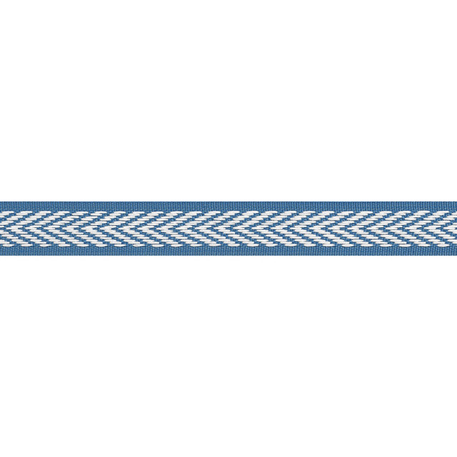 Westport Tape Island Blue E81842 by Thibaut Fabric Thibaut Fabric Westport Tape Island Blue E81842Fabric Tapes & Trims Vol. 4 100% Solution Dyed Polyester UNITED KINGDOM </p><p>Repeat: V: - 1 - Fabric Carolina -