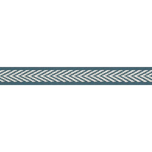 Westport Tape Teal E81843 by Thibaut Fabric Thibaut Fabric Westport Tape Teal E81843Fabric Tapes & Trims Vol. 4 100% Solution Dyed Polyester UNITED KINGDOM </p><p>Repeat: V: - 1 - Fabric Carolina -