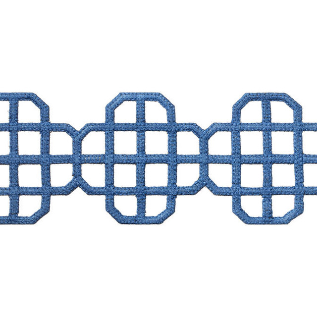 Fret Applique Bermuda E12268 by Thibaut Fabric Thibaut Fabric Fret Applique Bermuda E12268Fabric Tapes & Trims Volume 3 100% Polyester INDIA </p><p>Repeat: V: 3.25 3.5 - Fabric Carolina -