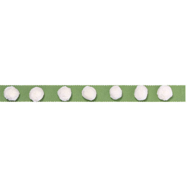 Pom Pom Tape Kelly E12249 by Thibaut Fabric Thibaut Fabric Pom Pom Tape Kelly E12249Fabric Tapes & Trims Volume 3 100% Cotton INDIA </p><p>Repeat: V: 2 1.25 - Fabric Carolina -