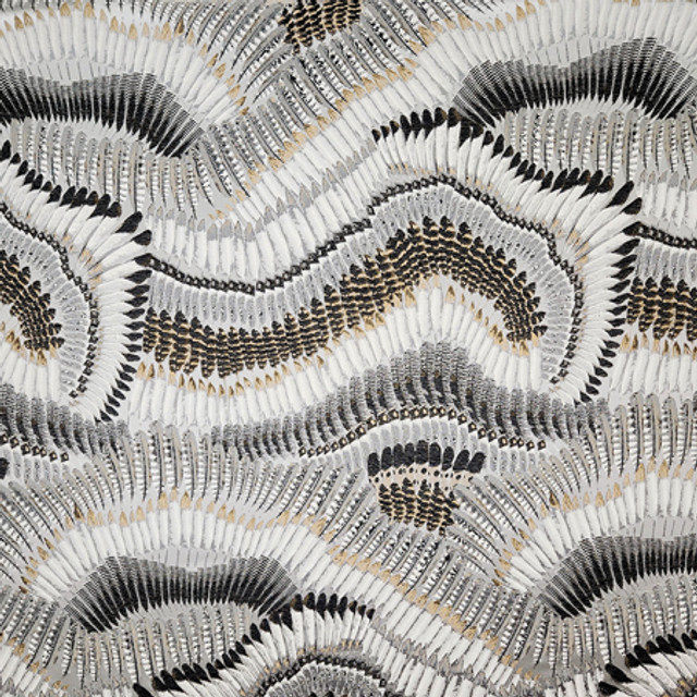 Wingspan Charcoal by Carole Designer Fabric Fearless 57% Polyester, 27% Rayon, 16% Viscose China 56 3/4" V, 29"H 57" - Swanky Fabrics - Wingspan Charcoal by Carole Designer Fabric Fearless 57% Polyester, 27% Rayon, 16% Viscose China 56 3/4" V, 29"H 57" - Swanky Fabrics -