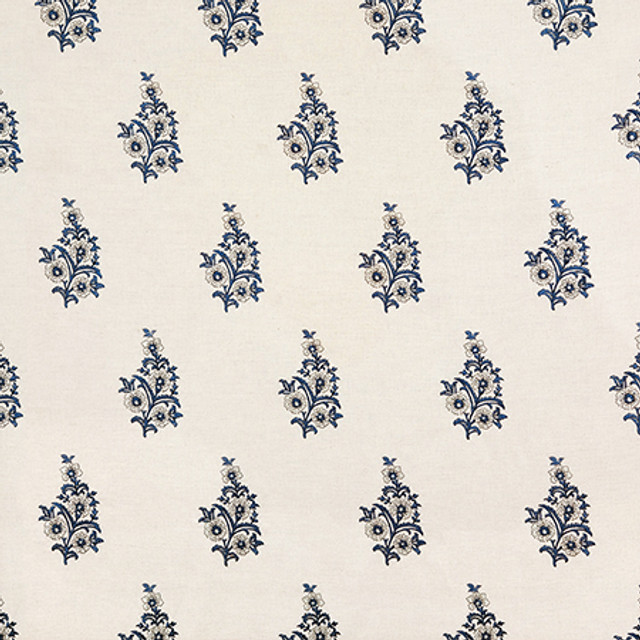Beauty And Charm Navy by Carole Designer Fabric First Impressions 60% Cotton, 40% Linen India 15 1/4" V, 5" H HD 50" - Swanky Fabrics - Beauty And Charm Navy by Carole Designer Fabric First Impressions 60% Cotton, 40% Linen India 15 1/4" V, 5" H HD 50" - Swanky Fabrics -