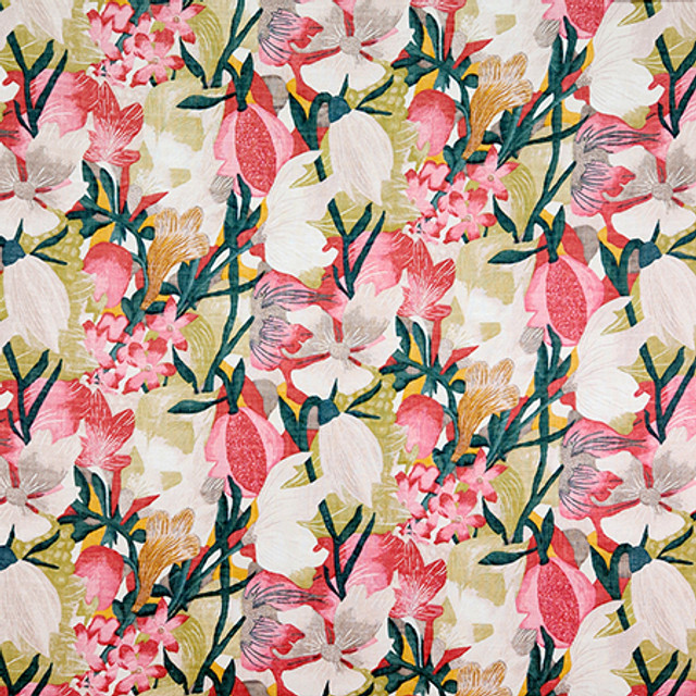 Juanita Watermelon by Carole Designer Fabric First Impressions 55% Linen, 45% Viscose-Washed UK 17 1/2" V, 18" H HD 55" - Swanky Fabrics - Juanita Watermelon by Carole Designer Fabric First Impressions 55% Linen, 45% Viscose-Washed UK 17 1/2" V, 18" H HD 55" - Swanky Fabrics -