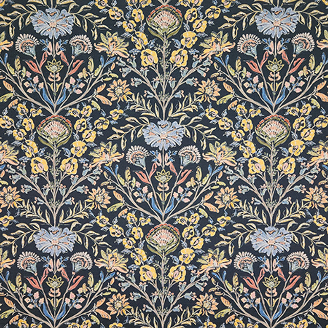 Unreal Navy by Carole Designer Fabric First Impressions 90% Cotton, 10% Linen Pakistan 27" V, 13 1/2" H HD 54" - Swanky Fabrics - Unreal Navy by Carole Designer Fabric First Impressions 90% Cotton, 10% Linen Pakistan 27" V, 13 1/2" H HD 54" - Swanky Fabrics -