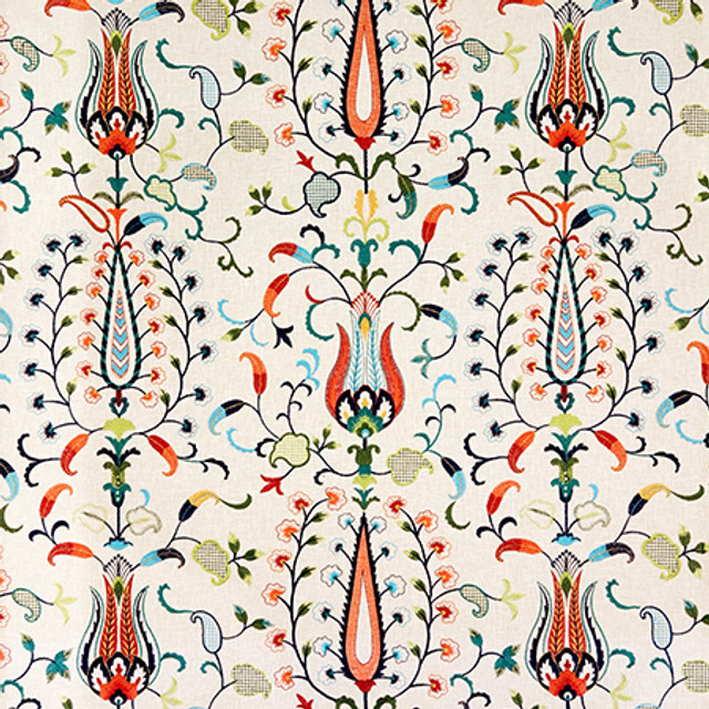 Chance To Create Multi by Carole Designer Fabric Hidden Treasure Base: 50% Poly, 50% Cotton Embr: 70% Poly, 30% Cotton India 30 1/2" V, 25 1/2" H 50" - Swanky Fabrics - Chance To Create Multi by Carole Designer Fabric Hidden Treasure Base: 50% Poly, 50% Cotton Embr: 70% Poly, 30% Cotton India 30 1/2" V, 25 1/2" H 50" - Swanky Fabrics -
