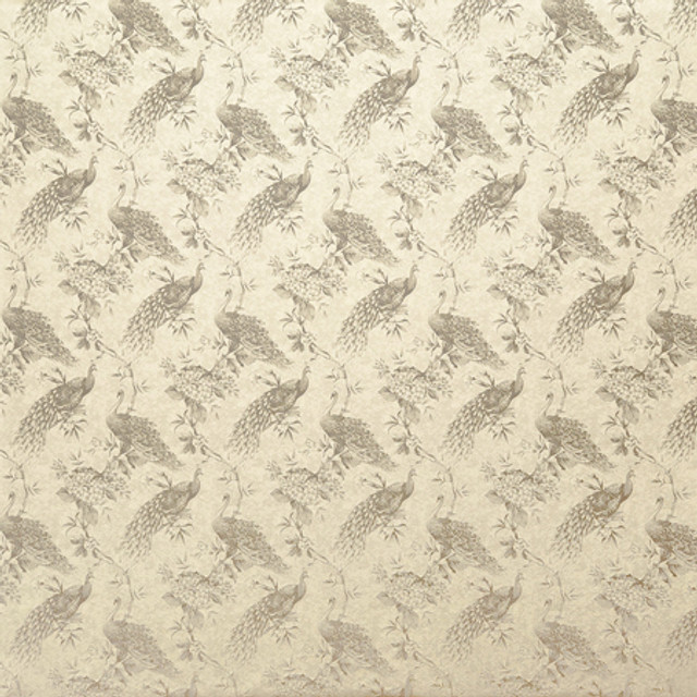 Roaming Peacock Smoke by Carole Designer Fabric Manchester Base: 44% Polyester, 34% Rayon, 22% Cotton Embr: 100% Polyester India 13 1/2" V, 7" H HD 55 1/4"" - Swanky Fabrics - Roaming Peacock Smoke by Carole Designer Fabric Manchester Base: 44% Polyester, 34% Rayon, 22% Cotton Embr: 100% Polyester India 13 1/2" V, 7" H HD 55 1/4"" - Swanky Fabrics -