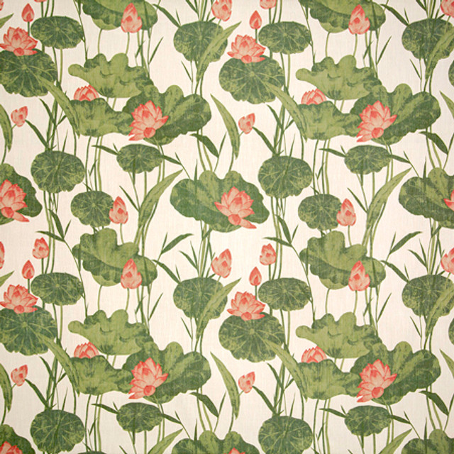 Be Seen Coral by Carole Designer Fabric Misty Glen 72% Polyester, 20% Rayon, 8% Linen China 27" V, 27 1/4" H 55"" - Swanky Fabrics - Be Seen Coral by Carole Designer Fabric Misty Glen 72% Polyester, 20% Rayon, 8% Linen China 27" V, 27 1/4" H 55"" - Swanky Fabrics -