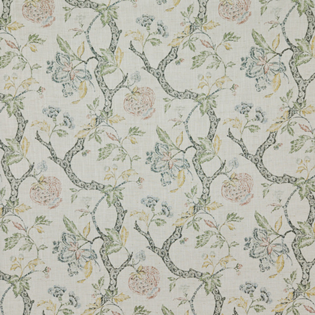 Stay Together Garden by Carole Designer Fabric Misty Glen 100% Polyester-Acrylic Backing China 25 3/4" V, 13 1/2" H HD 54"" - Swanky Fabrics - Stay Together Garden by Carole Designer Fabric Misty Glen 100% Polyester-Acrylic Backing China 25 3/4" V, 13 1/2" H HD 54"" - Swanky Fabrics -