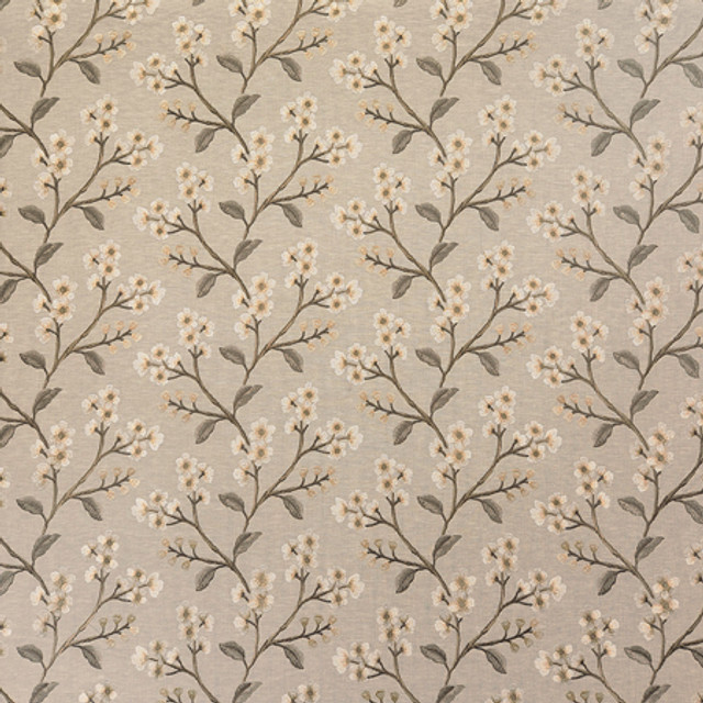 Flowering Trees Fawn by Carole Designer Fabric Neutral Ground Base: 71% Polyester, 29% Cotton Embr: 100% Polyester India 9 1/4" V, 12 3/4" H 52 1/2"" - Swanky Fabrics - Flowering Trees Fawn by Carole Designer Fabric Neutral Ground Base: 71% Polyester, 29% Cotton Embr: 100% Polyester India 9 1/4" V, 12 3/4" H 52 1/2"" - Swanky Fabrics -
