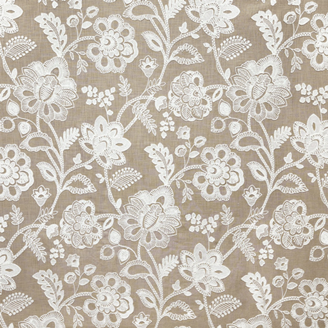 Made With Heart Taupe by Carole Designer Fabric Neutral Ground Base: 100% Cotton Embr: 62% Cotton, 38% Viscose India 30 1/2" V, 12 3/4" H HD 52 1/4"" - Swanky Fabrics - Made With Heart Taupe by Carole Designer Fabric Neutral Ground Base: 100% Cotton Embr: 62% Cotton, 38% Viscose India 30 1/2" V, 12 3/4" H HD 52 1/4"" - Swanky Fabrics -